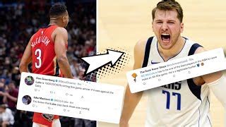 NBA TWITTER REACTS TO NEW ORLEAN PELICANS VS DALLAS MAVERICKS 111 113