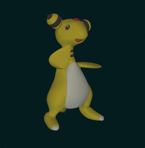 Ampharos Pokemon 3d Model 3d Printable Cgtrader
