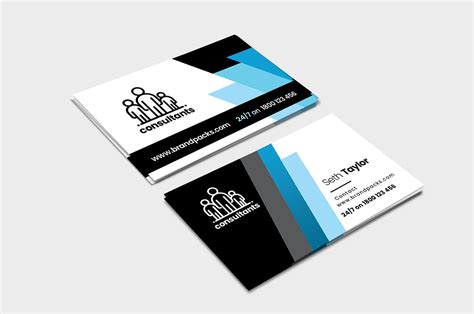 Consultant Business Card Template PSD Ai Vector BrandPacks