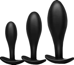 Amazon Juguetes sexuales anales 3 piezas de tapón anal juguetes anales de silicona kit