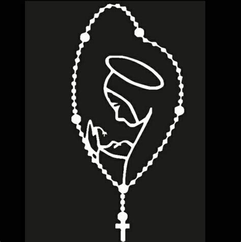 Rosary Saint Mary Decal Etsy