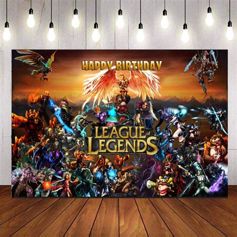 League Of Legends Backdrop For Boys Birthday Backdrops Lol Game