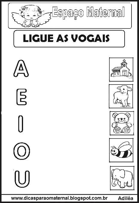 Atividades As Vogais Ligar Atividades Atividades O Alfabeto