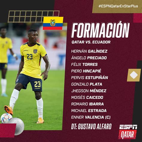 Espn Ecuador On Twitter Formaci N Confirmada De Ecuador As Va