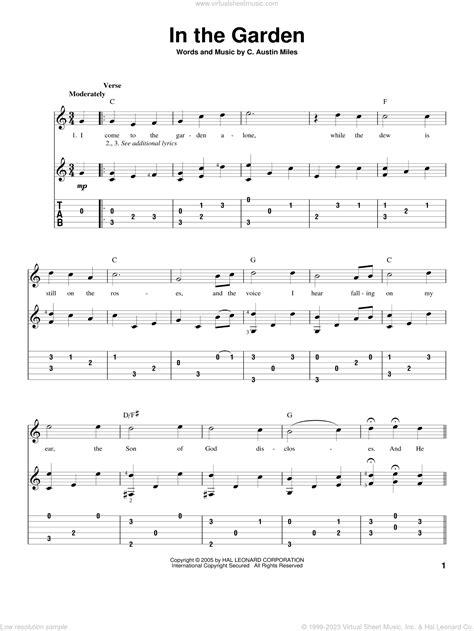 In The Garden Hymn Violin Sheet Music Fasci Garden