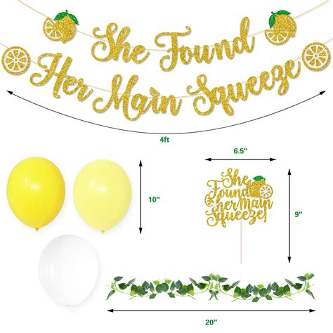 Lemon Bridal Shower Party Decoration Set She Found Her Main Squeeze