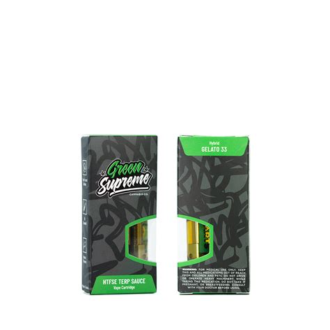 Green Supreme Gelato 33 Thc Vape Cart Green Supreme Cannabis Co