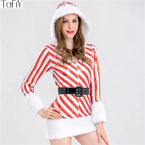 Tafiy Sexy Women Christmas Costumes Santa Claus For Adults Halloween