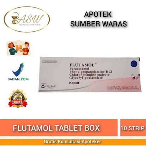 Flutamol Per Box Isi Tablet Obat Batuk Pilek Flu Lazada Indonesia