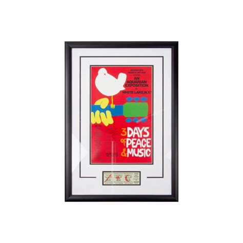 Sold At Auction Woodstock 1969 11x17 Framed Poster Photo W Original