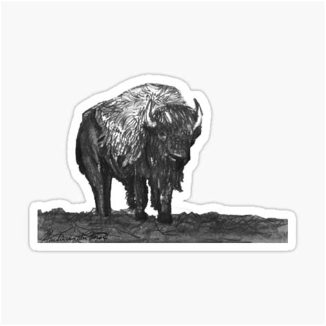 Bison Sticker For Sale By Movdv Redbubble