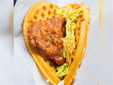 Sweet & Spicy Chicken Waffle Sandwich From Sleepy Hollow! | Chip and ...