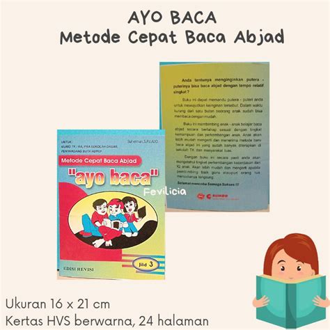 Jual Buku Ayo Baca Untuk Paud Tk Sd Cara Cepat Belajar Membaca Jilid