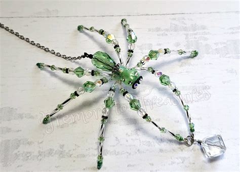 Spiders Peri Dot Crystal Spider Beaded Spider Christmas Spider Sun