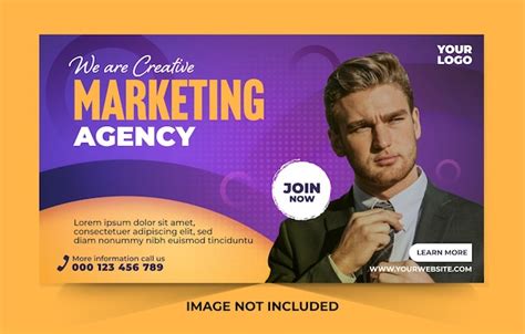 Premium Vector Creative Marketing Agency And Corporate Banner