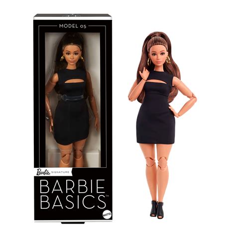 Barbie Basics Collectible Doll Model 05 With Brunette Hair Black Dress Heels Walmart