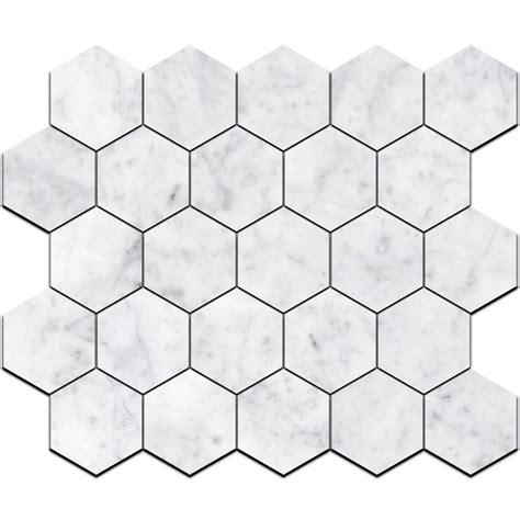 Bianco Carrara 3 1 4 Polished Hexagon Mosaic Pera Tile