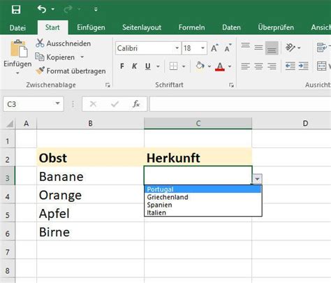 Excel Dropdown Liste Erstellen Auswahlliste So Geht S