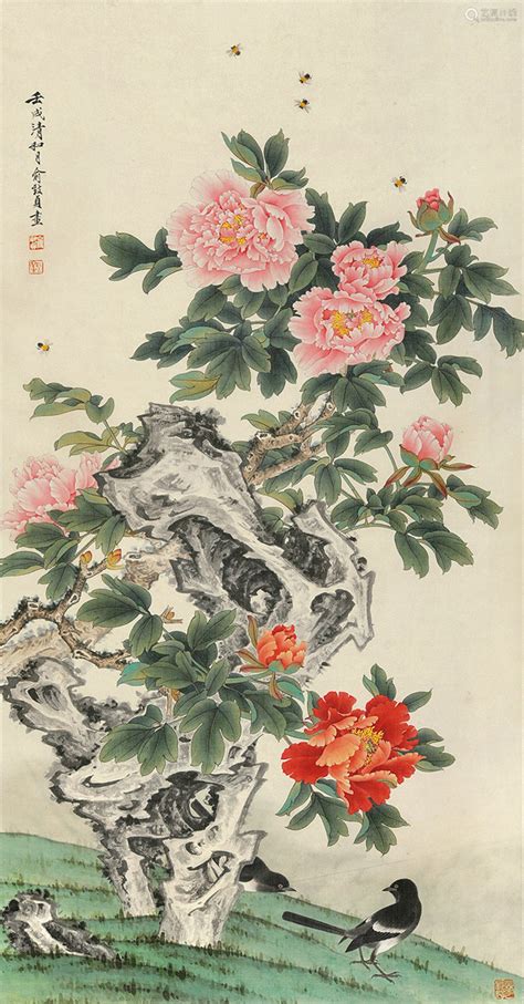 俞致贞（1915～1995） 花鸟 立轴 设色纸本－【deal Price Picture】