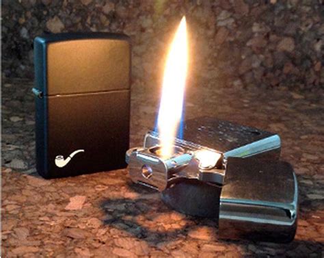 Pipe Black Matte Windproof Lighter Zippo USA