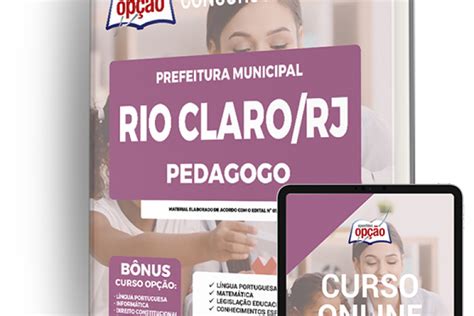 Apostila Prefeitura De Rio Claro RJ 2023 Pedagogo Concursos 2023