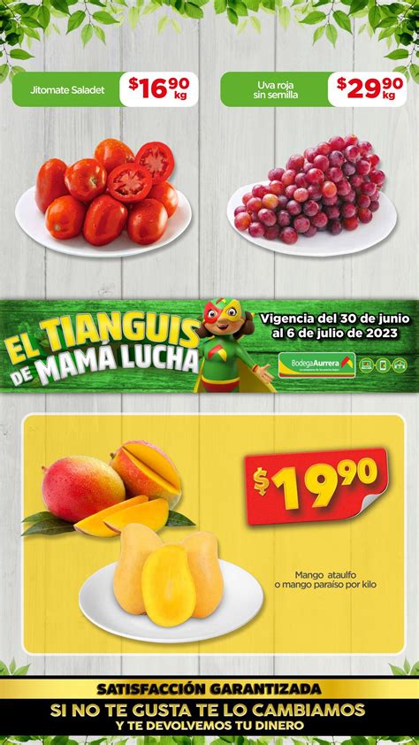 Ofertas Tianguis Bodega Aurrerá en frutas y verduras al 6 de julio 2023