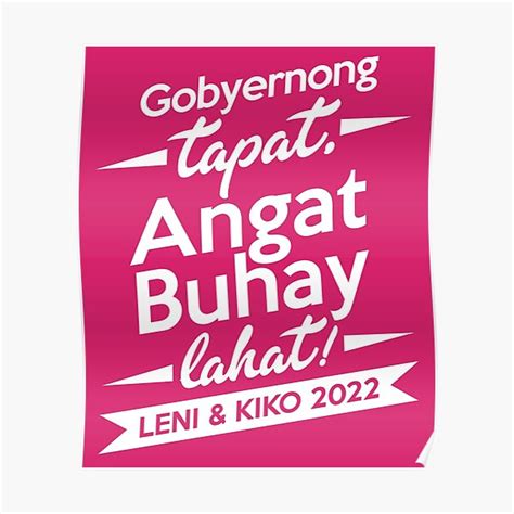 Leni Robredo Kakampink Campaign Shirt Gobyernong Tapat Angat Buhay