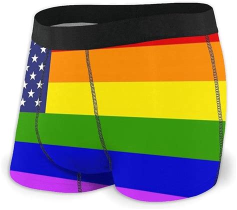 Calzoncillos bóxer con Bandera del Orgullo Gay de los Estados Unidos Ropa Interior Ultra Suave