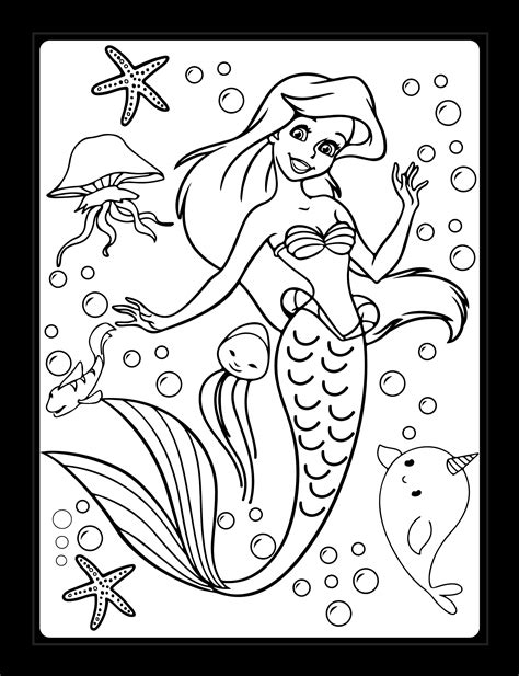 20 Printable Mermaid Coloring Pages | Etsy Ireland