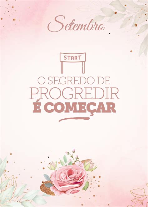 Planner Floral Inicial Setembro Capa Fazendo A Nossa Festa