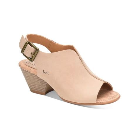 Boc Shoes Boc Womens Beige Logo Tesia Round Toe Block Heel Leather