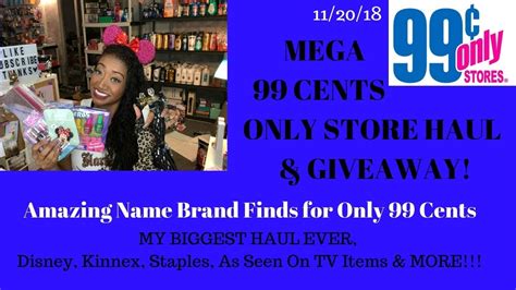 Mega 99 Cents Only Store Haul 11 20 18 And Giveaway All New Items Name