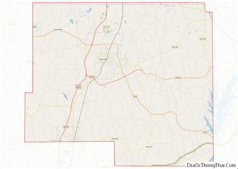 Map of Prentiss County, Mississippi - Thong Thai Real