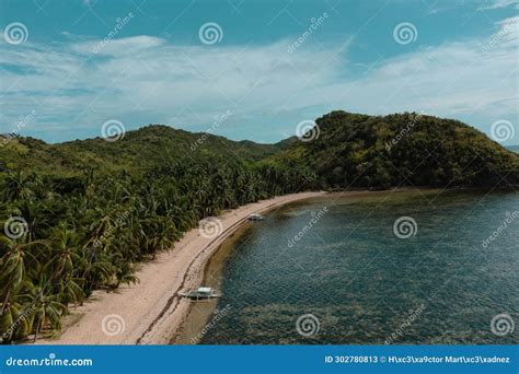 Aerial View of Ocam Ocam Tropical Beach Stock Image - Image of pattern ...