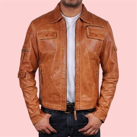 Cognac Leather Jacket AirBorne Jacket