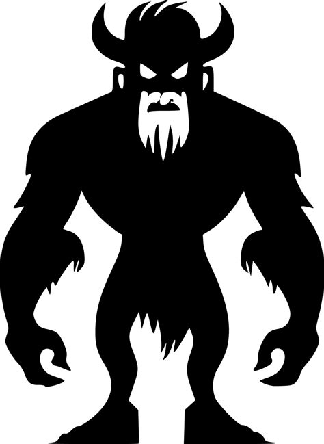 Beast Black And White Vector Illustration 24163788 Vector Art At Vecteezy