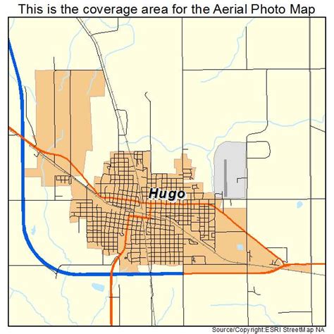 Aerial Photography Map Of Hugo Ok Oklahoma