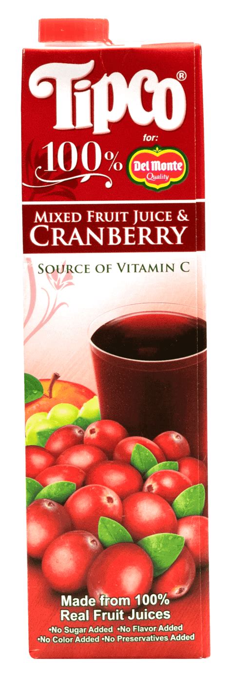 Tipco 100 Mixed Fruit Juice Cranberry 1l Tetra 43 Off