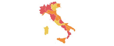 La Mappa Delle Regioni Rosse Arancioni E Gialle Con Le Rispettive