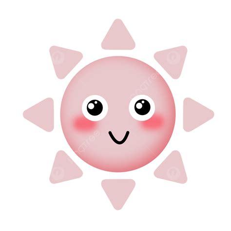 Hand Drawn Sun Png Image Hand Drawn Cartoon Pink Sun Hand Draw