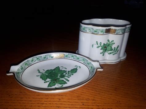 Herend Cigarette Holder And Ashtray 2 Porcelain Catawiki