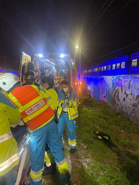 Herido grave un joven de 27 años tras ser golpeado por un tren cerca de