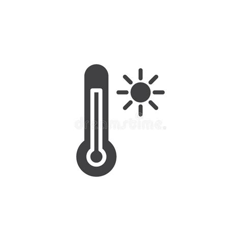 Icono Del Vector De La Temperatura Del Tiempo Caliente Ilustraci N Del