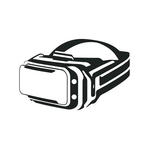 Silhouette Of A Virtual Reality Glasses Icon VR Headset Icon Vector