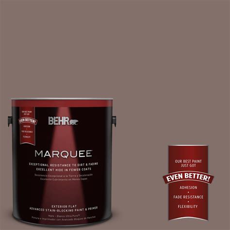 Behr Marquee Gal N Stonewashed Brown Flat Exterior Paint