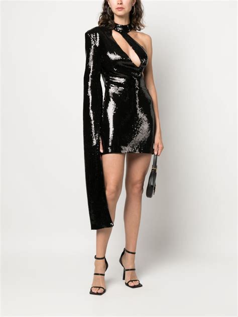 David Koma Asymmetric Sequin Embellished Mini Dress Farfetch