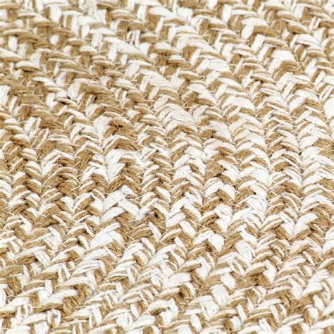 VidaXL Vloerkleed Handgemaakt 120 Cm Jute Wit En Naturel Leen Bakker