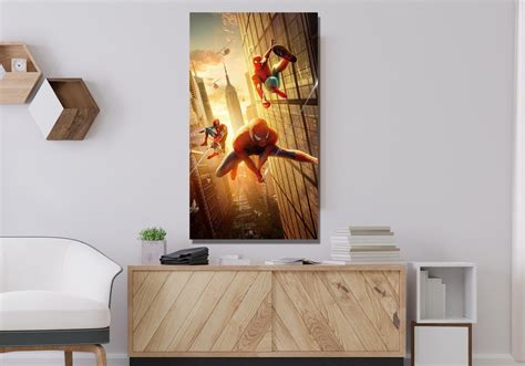 Spiderman Canvas Poster Art Spiderman Canvas Print Etsy