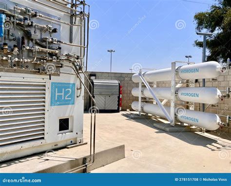 Hydrogen Tanks And Fueling Equipment Editorial Stock Photo Image Of