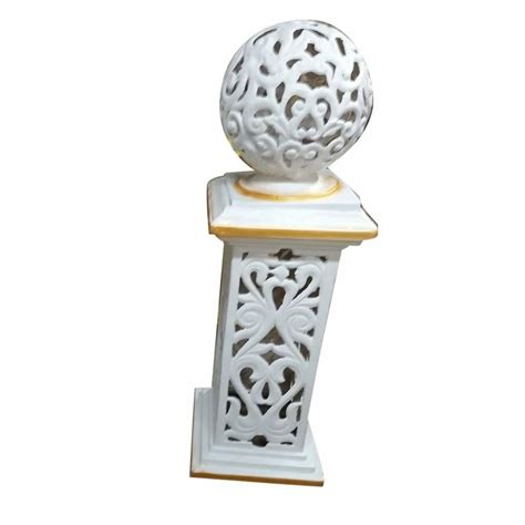 Circular White And Golden 4 Feet FRP Pillar For Decoration At Rs 4000